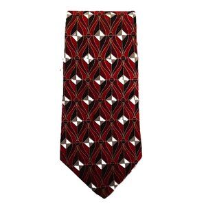 Henry Grethel Men's Imported Silk Tie Geometric Extra Long 4" X 63 1/2"